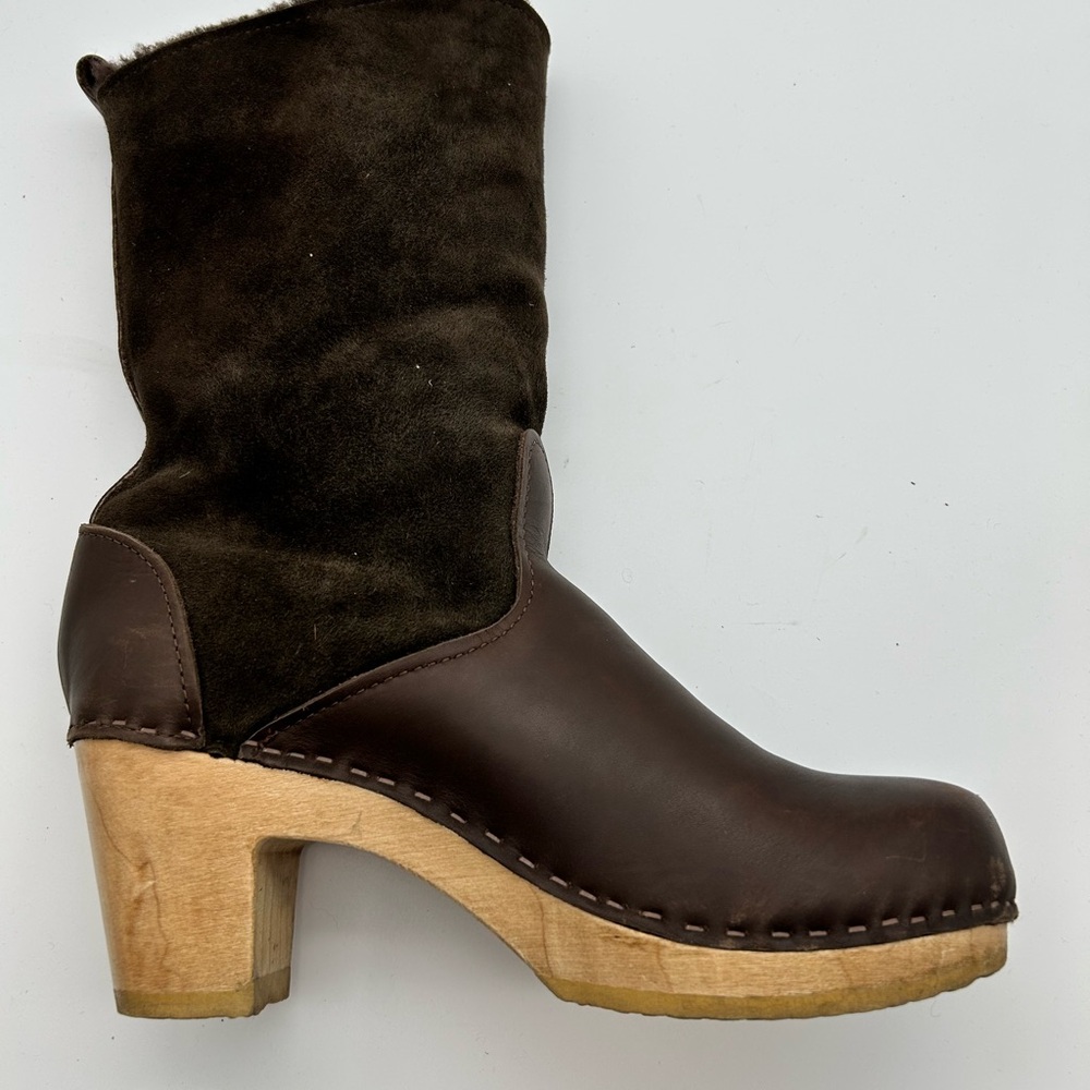 No. 6 Chocolate Leather and Suede Ankle Boots
